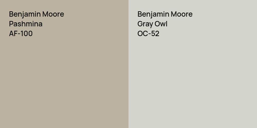 Benjamin Moore Pashmina vs. Benjamin Moore Gray Owl