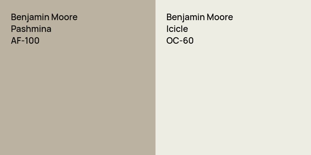 Benjamin Moore Pashmina vs. Benjamin Moore Icicle