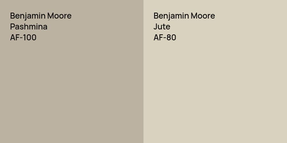 Benjamin Moore Pashmina vs. Benjamin Moore Jute