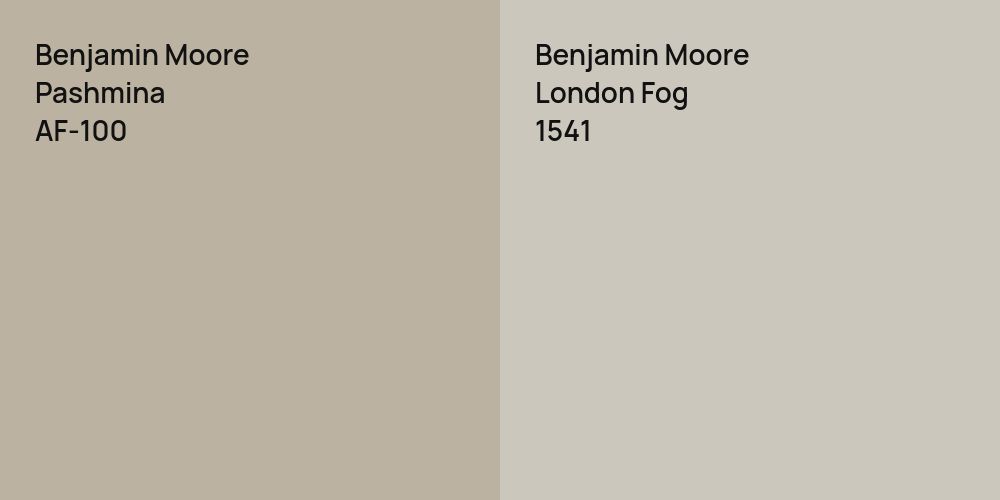 Benjamin Moore Pashmina vs. Benjamin Moore London Fog