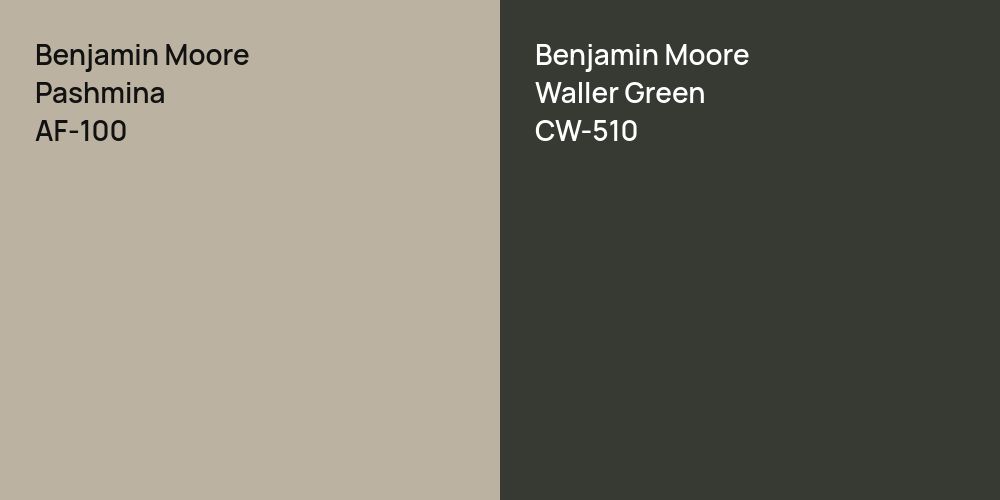 Benjamin Moore Pashmina vs. Benjamin Moore Waller Green