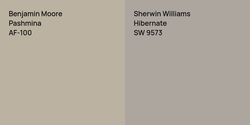 Benjamin Moore Pashmina vs. Sherwin Williams Hibernate