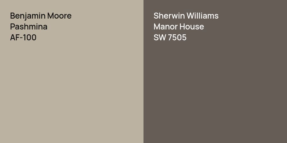 Benjamin Moore Pashmina vs. Sherwin Williams Manor House