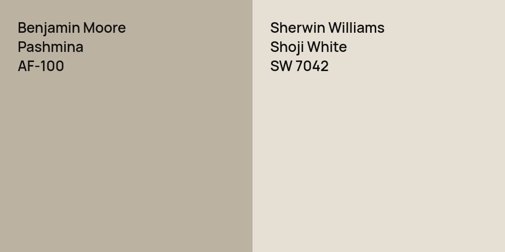 Benjamin Moore Pashmina vs. Sherwin Williams Shoji White