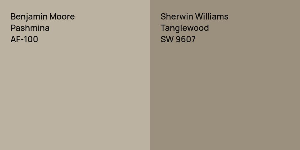 Benjamin Moore Pashmina vs. Sherwin Williams Tanglewood