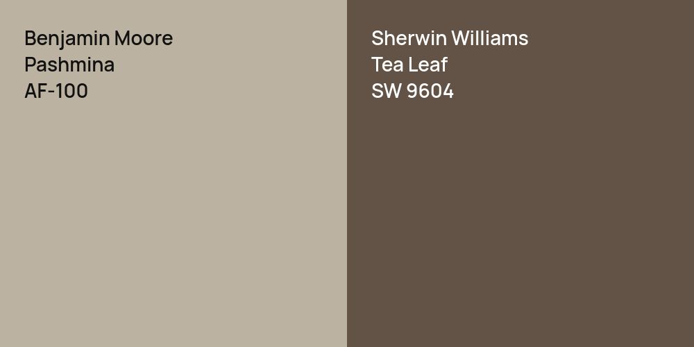 Benjamin Moore Pashmina vs. Sherwin Williams Tea Leaf