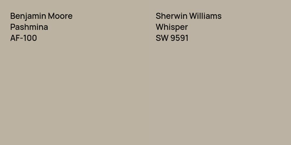 Benjamin Moore Pashmina vs. Sherwin Williams Whisper