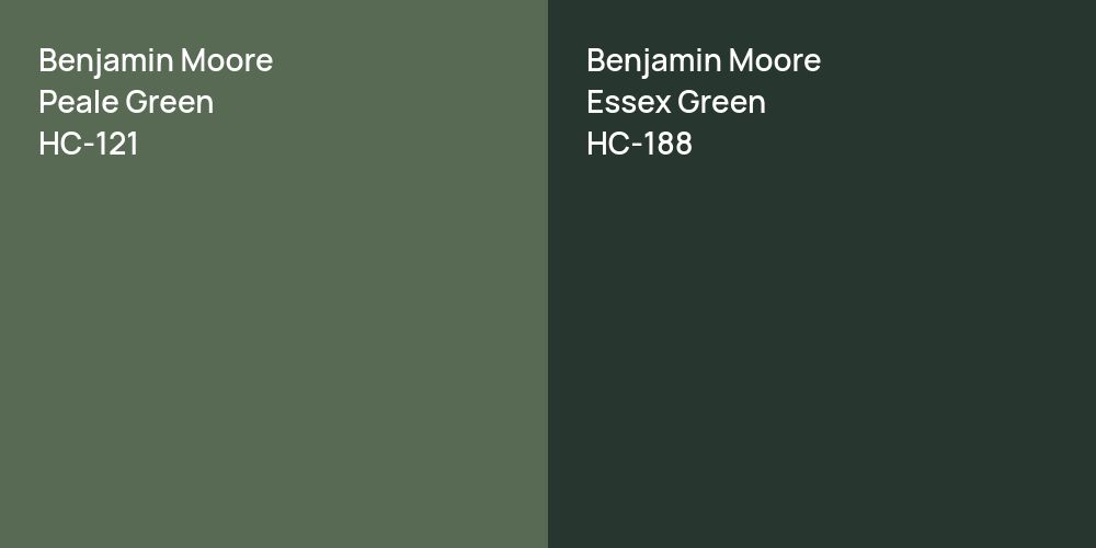 Benjamin Moore Peale Green vs. Benjamin Moore Essex Green