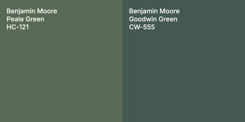 Benjamin Moore Peale Green vs. Benjamin Moore Goodwin Green