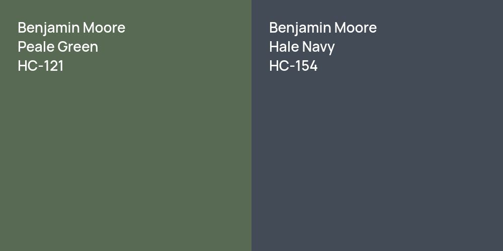 Benjamin Moore Peale Green vs. Benjamin Moore Hale Navy