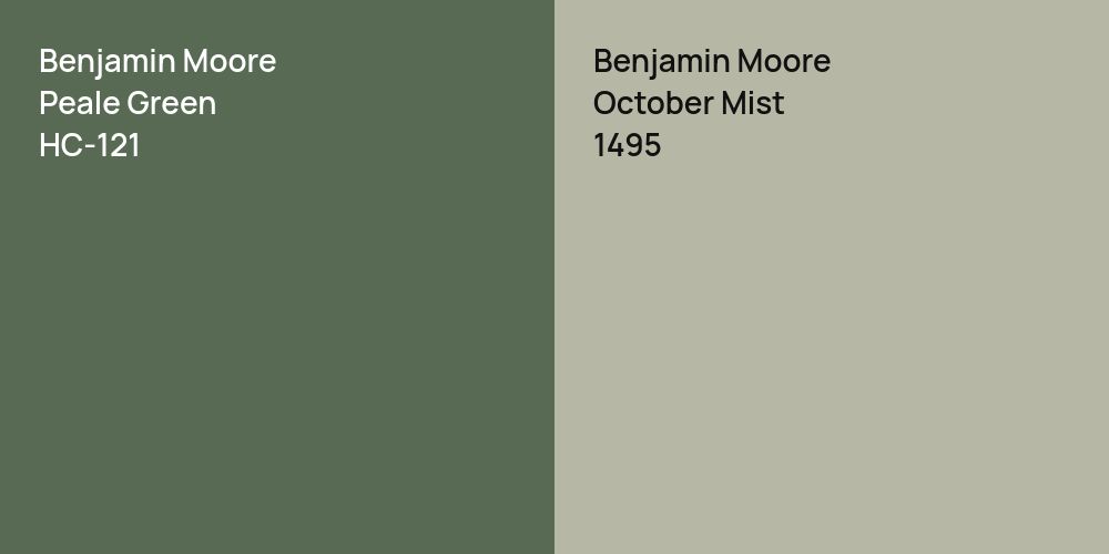 Benjamin Moore Peale Green vs. Benjamin Moore October Mist