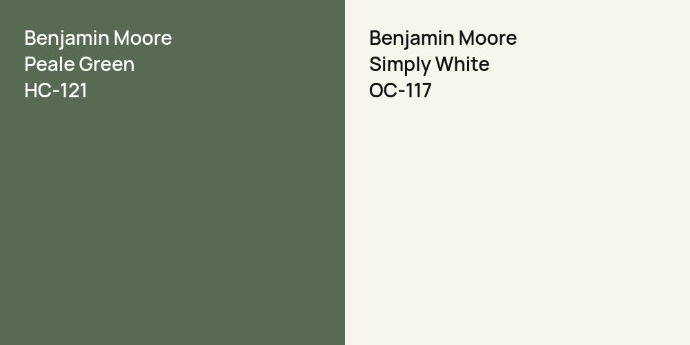 Benjamin Moore Peale Green vs. Benjamin Moore Simply White