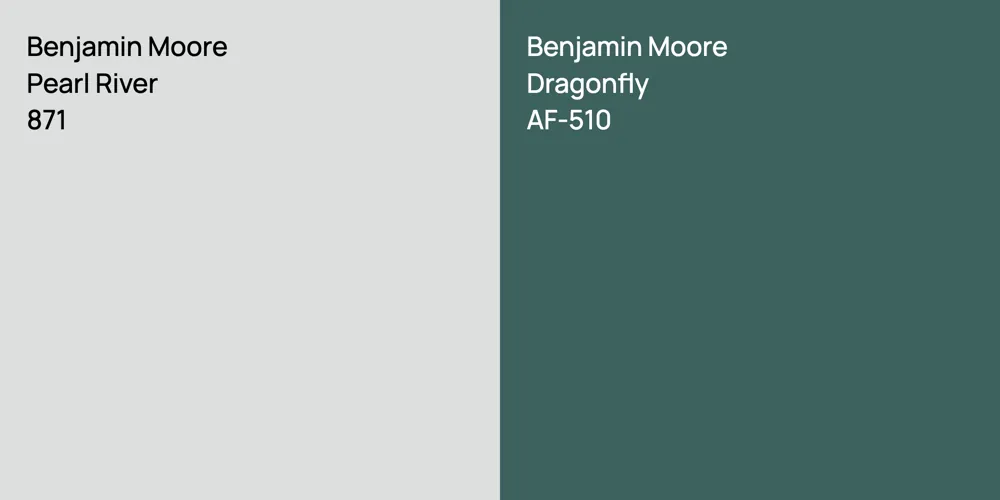 Benjamin Moore Pearl River vs. Benjamin Moore Dragonfly