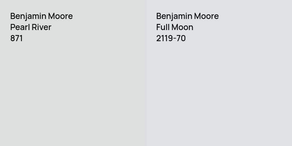 Benjamin Moore Pearl River vs. Benjamin Moore Full Moon