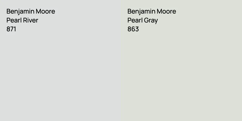 Benjamin Moore Pearl River vs. Benjamin Moore Pearl Gray