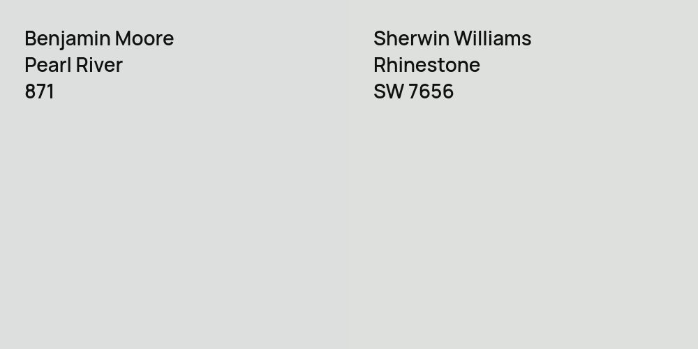 Benjamin Moore Pearl River vs. Sherwin Williams Rhinestone