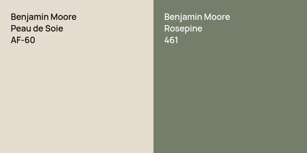 Benjamin Moore Peau de Soie vs. Benjamin Moore Rosepine