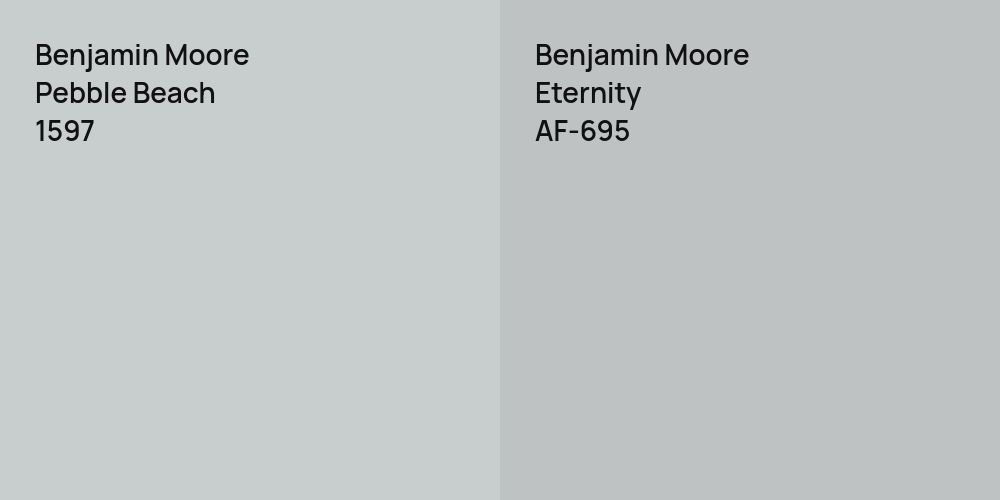 Benjamin Moore Pebble Beach vs. Benjamin Moore Eternity