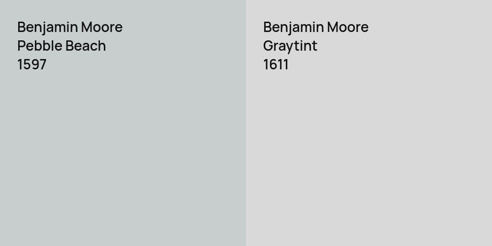 Benjamin Moore Pebble Beach vs. Benjamin Moore Graytint