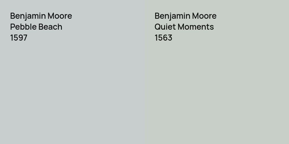 Benjamin Moore Pebble Beach vs. Benjamin Moore Quiet Moments