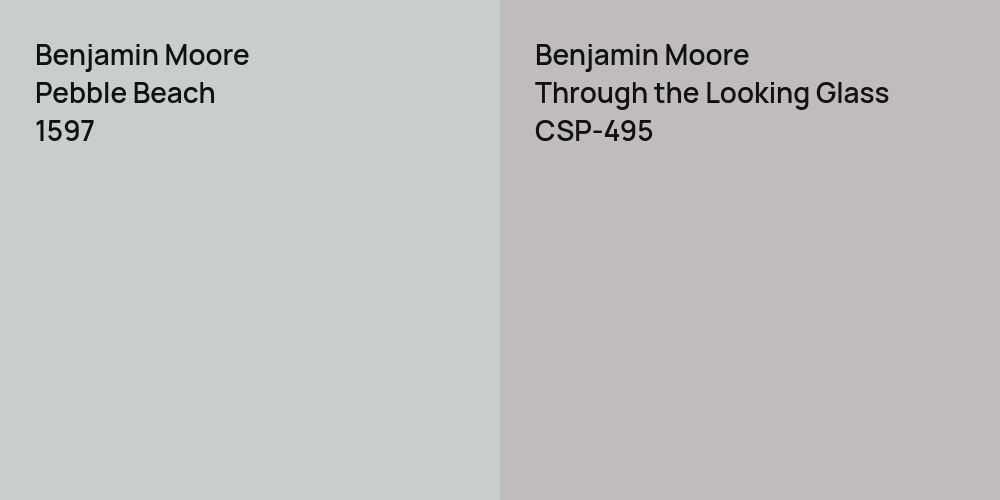 Benjamin Moore Pebble Beach vs. Benjamin Moore Through the Looking Glass