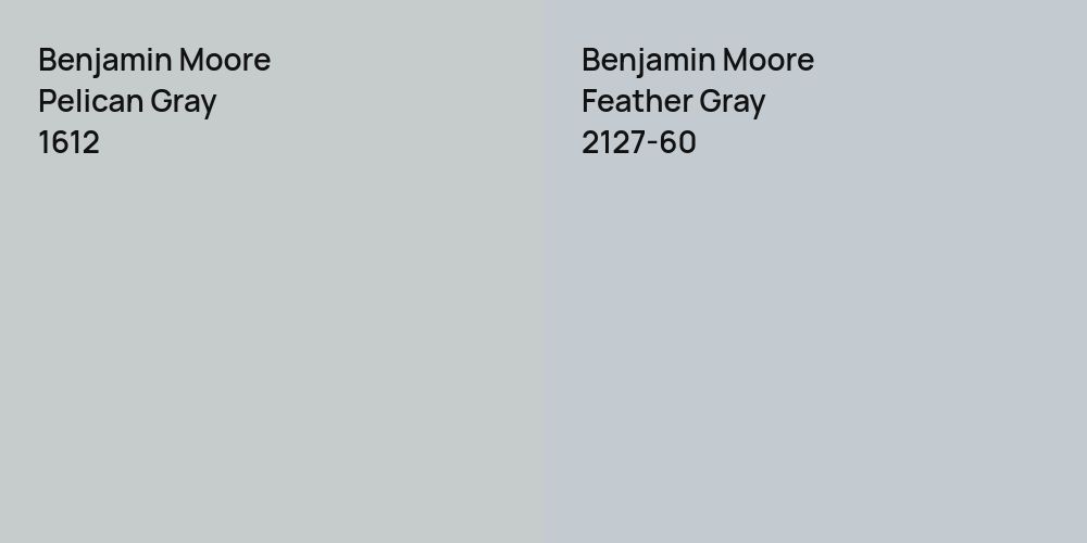 Benjamin Moore Pelican Gray vs. Benjamin Moore Feather Gray