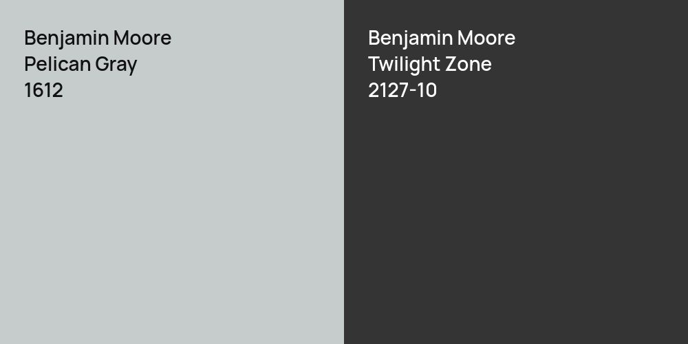 Benjamin Moore Pelican Gray vs. Benjamin Moore Twilight Zone