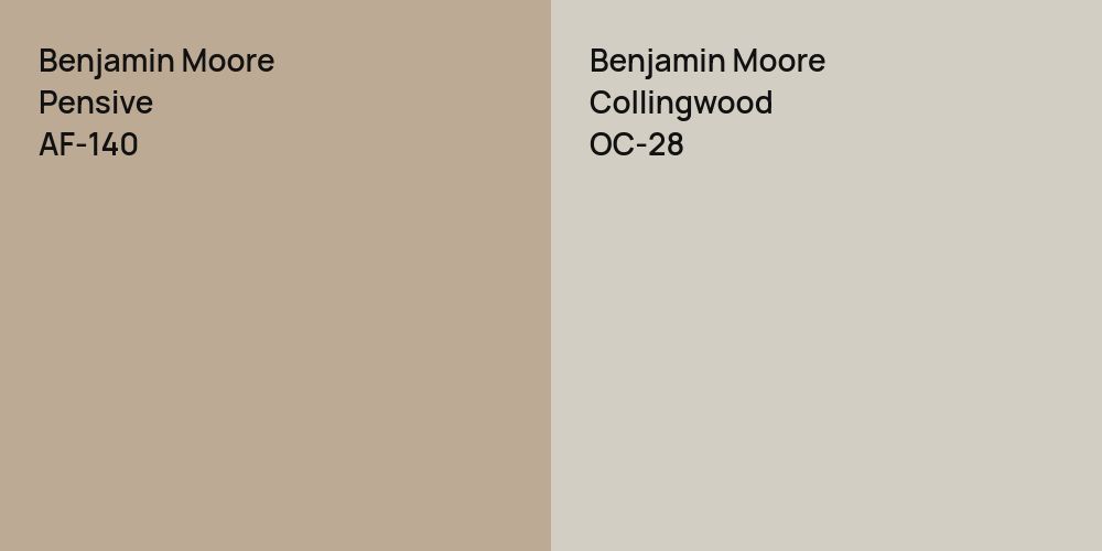 Benjamin Moore Pensive vs. Benjamin Moore Collingwood