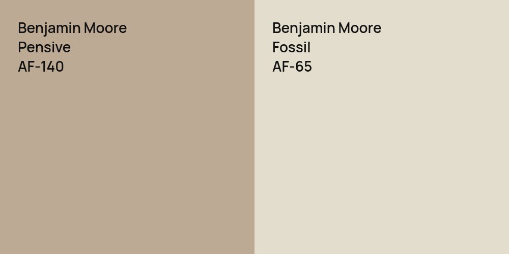 Benjamin Moore Pensive vs. Benjamin Moore Fossil