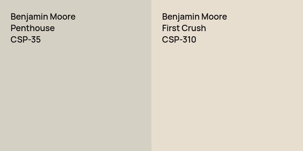 Benjamin Moore Penthouse vs. Benjamin Moore First Crush