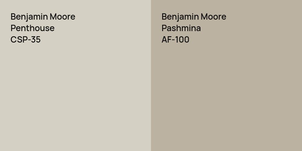 Benjamin Moore Penthouse vs. Benjamin Moore Pashmina