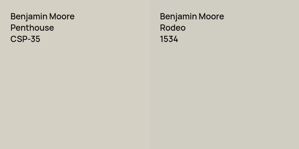 Benjamin Moore Penthouse vs. Benjamin Moore Rodeo