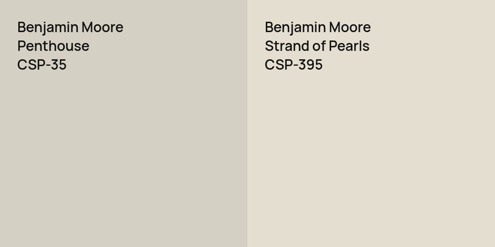 Benjamin Moore Penthouse vs. Benjamin Moore Strand of Pearls