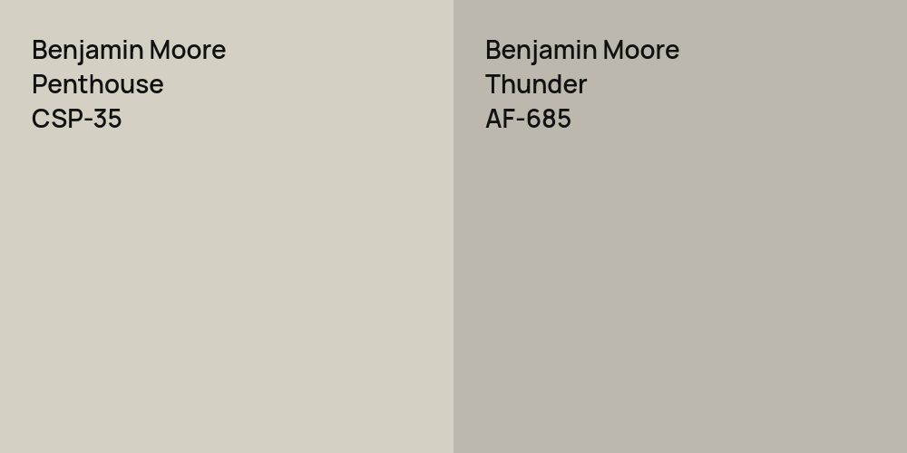 Benjamin Moore Penthouse vs. Benjamin Moore Thunder