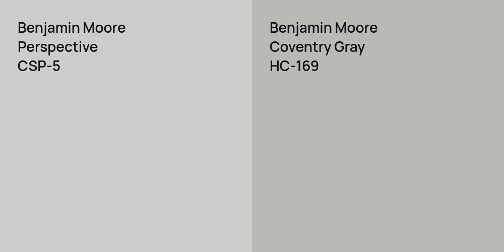 Benjamin Moore Perspective vs. Benjamin Moore Coventry Gray