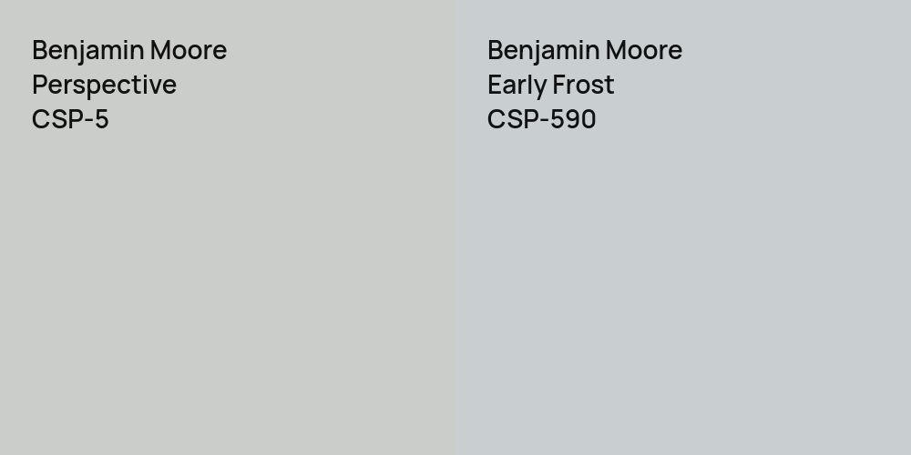 Benjamin Moore Perspective vs. Benjamin Moore Early Frost