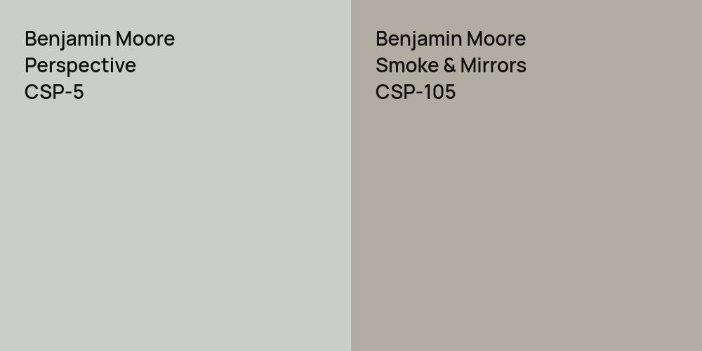 Benjamin Moore Perspective vs. Benjamin Moore Smoke & Mirrors