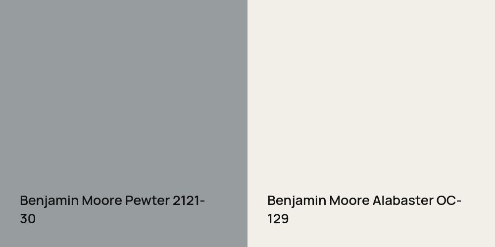 Benjamin Moore Pewter vs. Benjamin Moore Alabaster