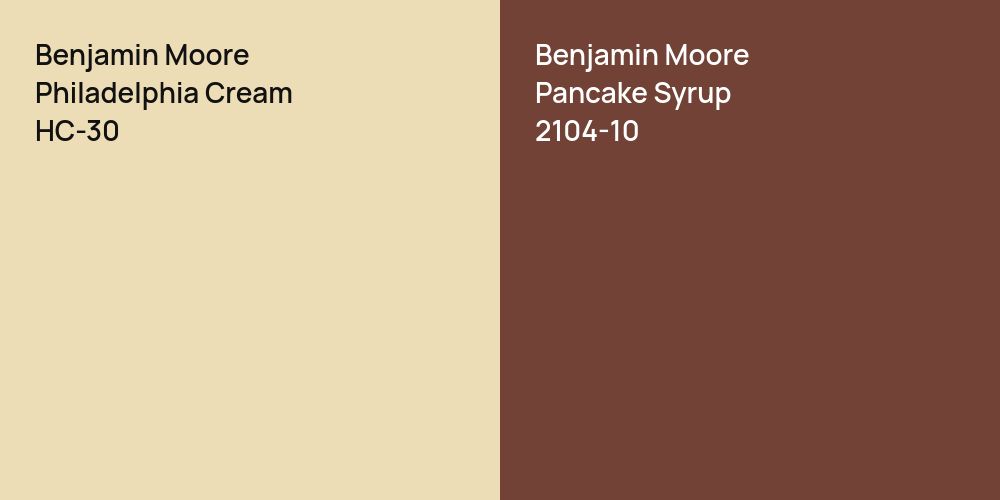 Benjamin Moore Philadelphia Cream vs. Benjamin Moore Pancake Syrup