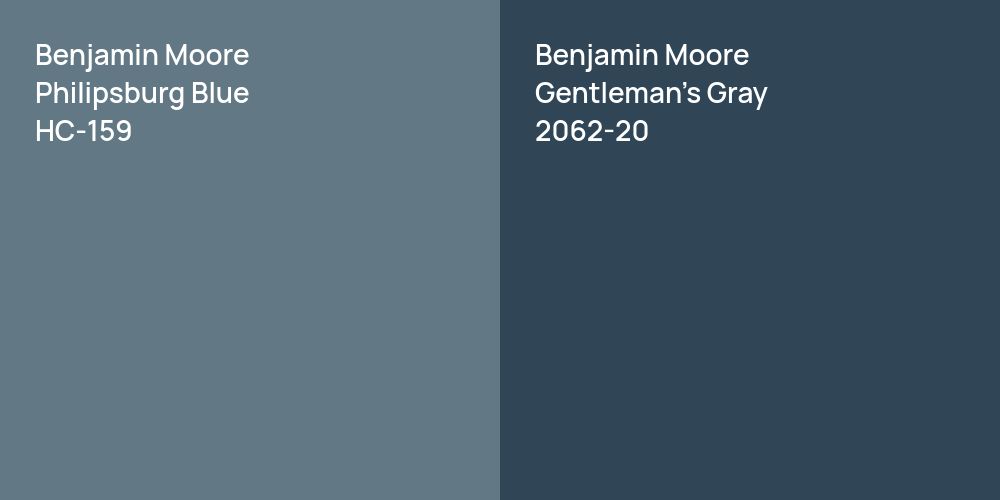 Benjamin Moore Philipsburg Blue vs. Benjamin Moore Gentleman's Gray