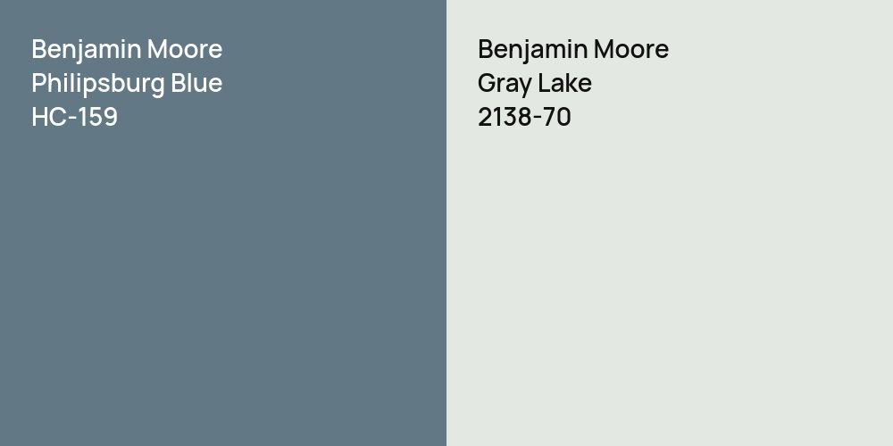 Benjamin Moore Philipsburg Blue vs. Benjamin Moore Gray Lake