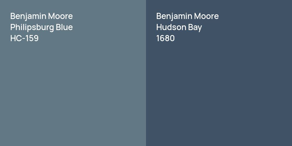 Benjamin Moore Philipsburg Blue vs. Benjamin Moore Hudson Bay