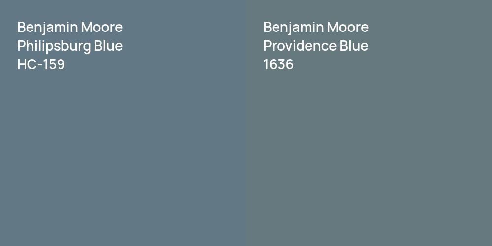 Benjamin Moore Philipsburg Blue vs. Benjamin Moore Providence Blue