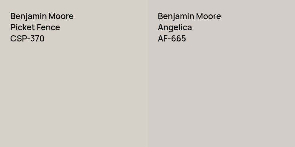 Benjamin Moore Picket Fence vs. Benjamin Moore Angelica