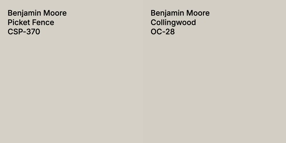 Benjamin Moore Picket Fence vs. Benjamin Moore Collingwood