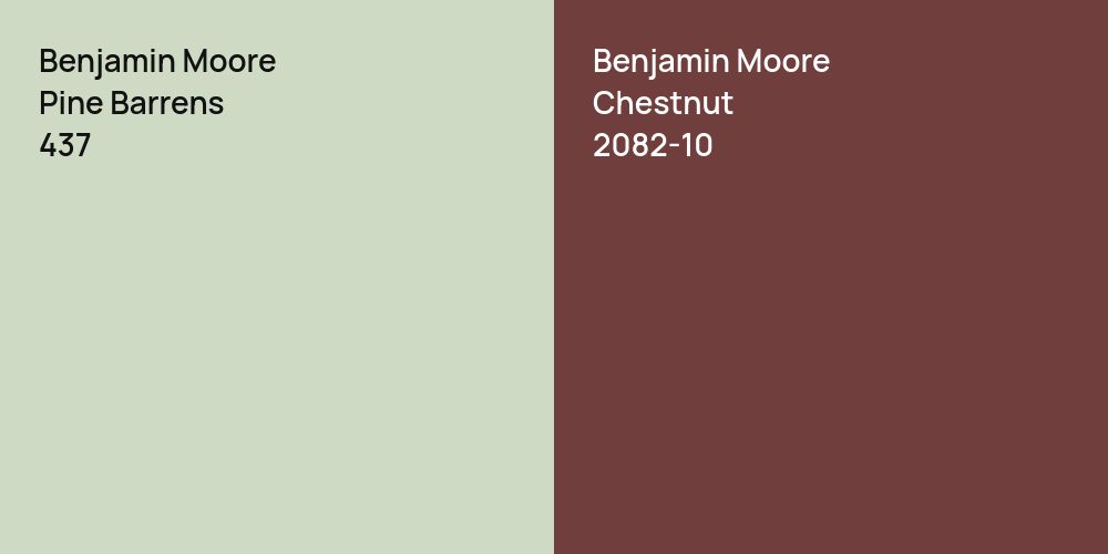 Benjamin Moore Pine Barrens vs. Benjamin Moore Chestnut