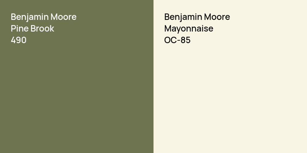 Benjamin Moore Pine Brook vs. Benjamin Moore Mayonnaise