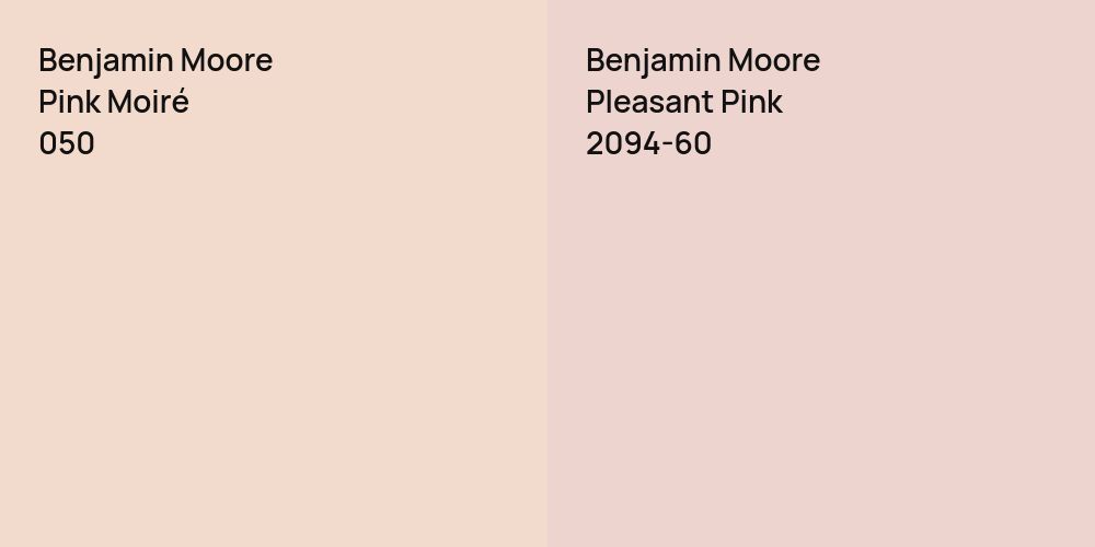 Benjamin Moore Pink Moiré vs. Benjamin Moore Pleasant Pink