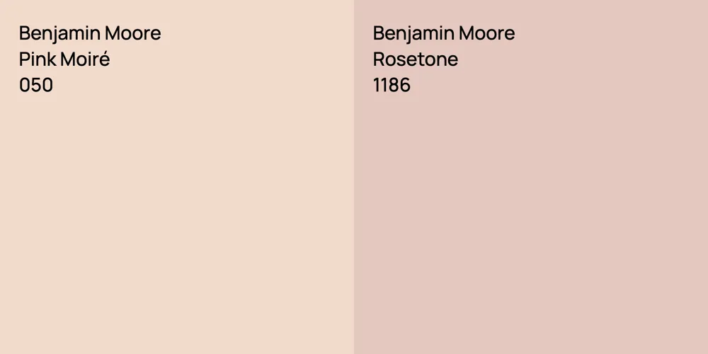 Benjamin Moore Pink Moiré vs. Benjamin Moore Rosetone