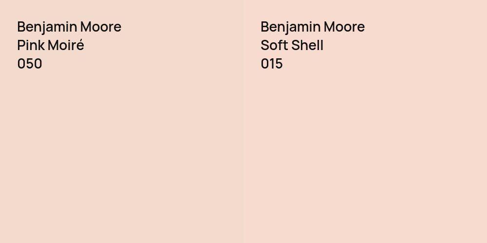 Benjamin Moore Pink Moiré vs. Benjamin Moore Soft Shell